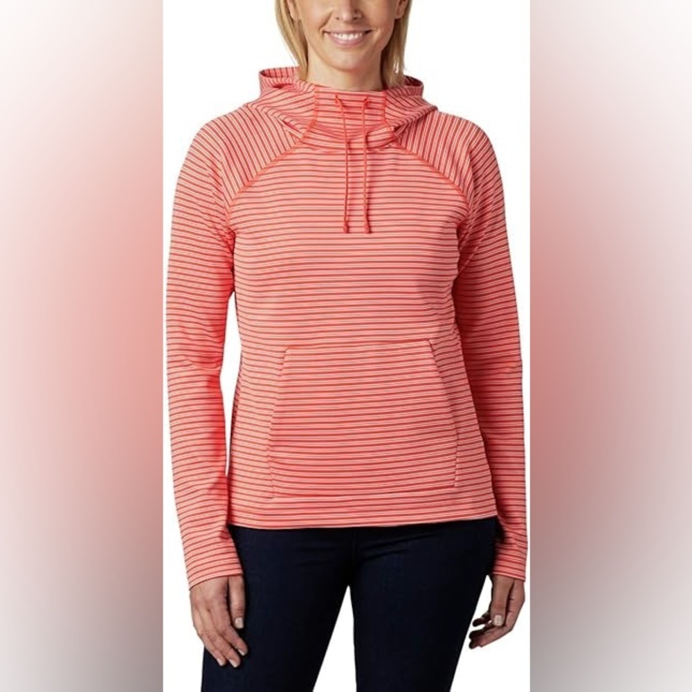 Columbia Women's Bryce Canyon Hoodie Red/White Stripes